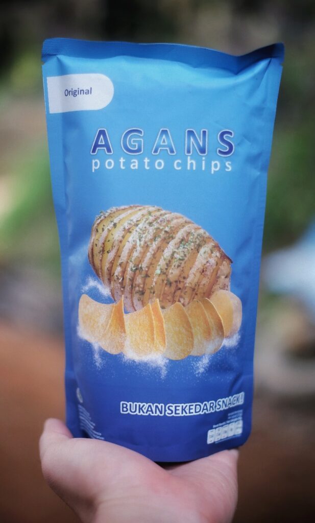 Tampilan Agans Potato Chip camilan tinggi kalori