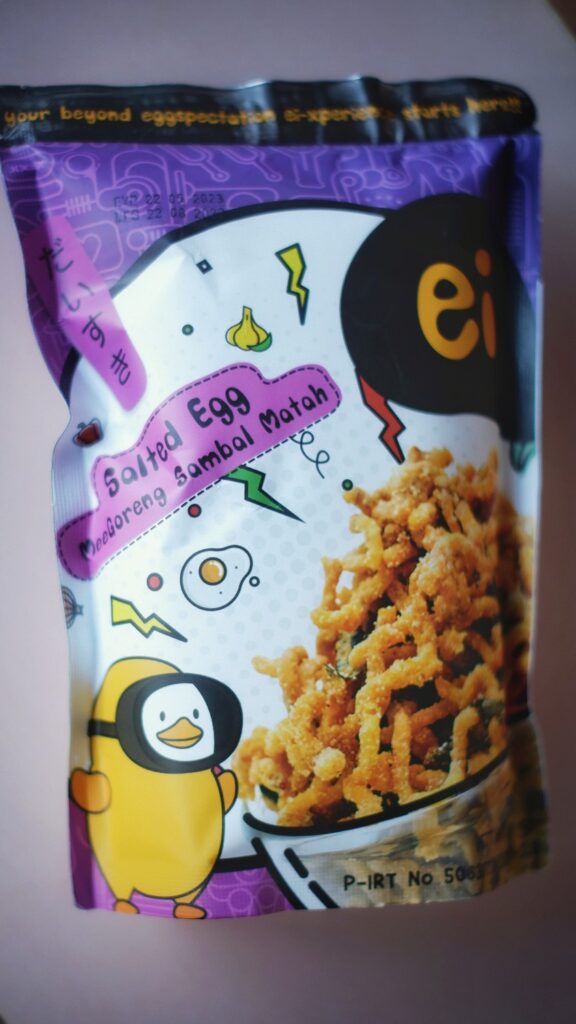 tampilan ei salted egg sambal matah snack indonesia